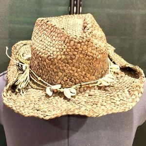 DORFMAN PACIFIC genuine cowboy western hat with shell trim OS excellent cond